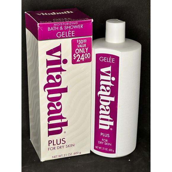549	NOS VitaBath Plus for Dry Skin; Bath and Shower Gelee; 21 oz; PROP - Picture 1 of 5